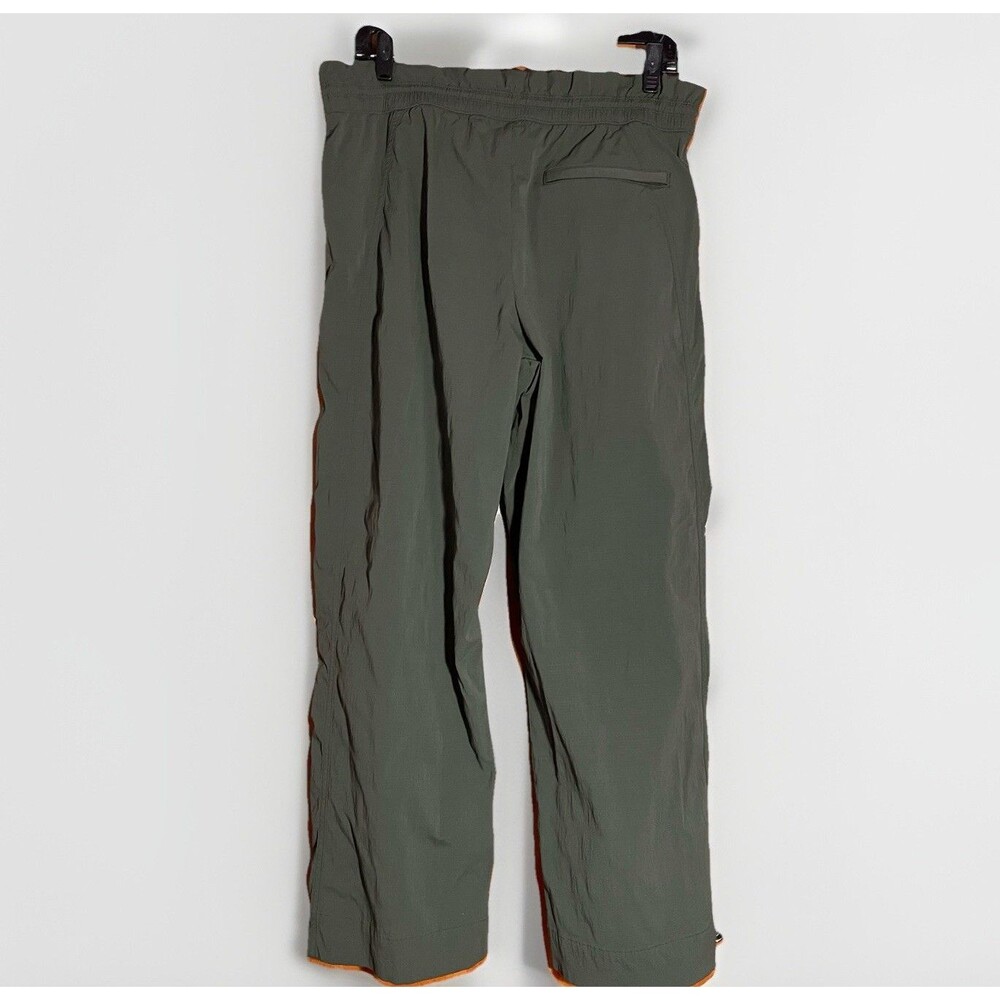 Athleta Trekkie Ripstop High Rise Parachute Pants 10P Olive Green Nylon Stretch - Picture 3 of 11
